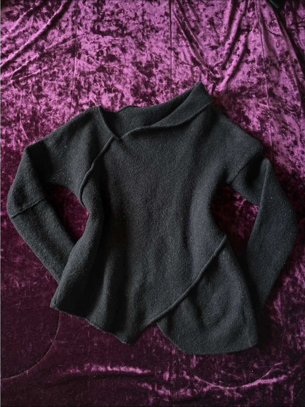 free people asymmetrical wooly sweater